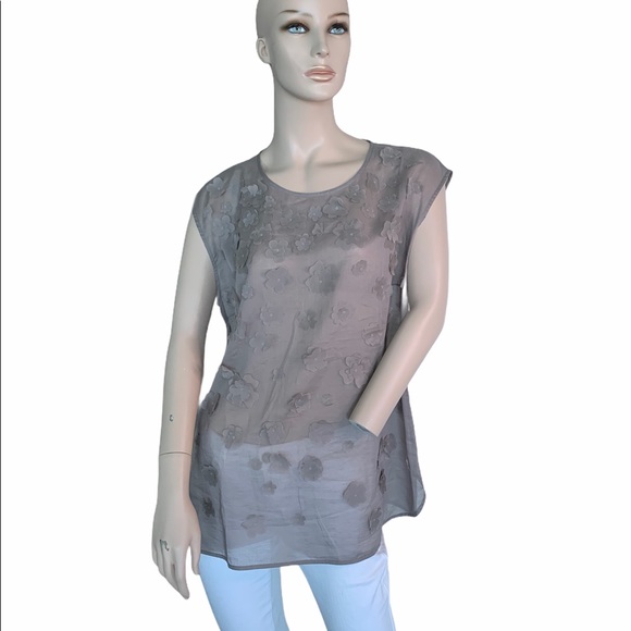 Peserico Tricot 3D flower top NWOT - Picture 1 of 12